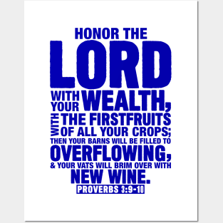 Proverbs 3:9-10 Posters and Art